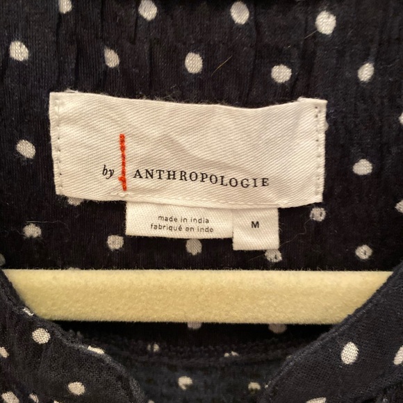 By Anthropologie Brand Polka dot Peplum Tunic top - Picture 4 of 6